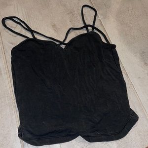 Black strappy tank top